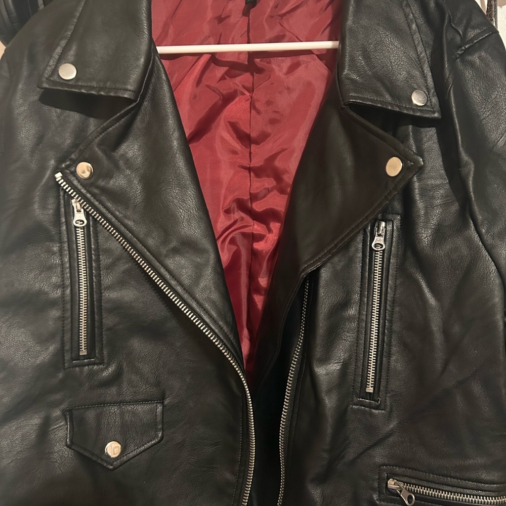 Love Tree Black Jacket with Red Interior